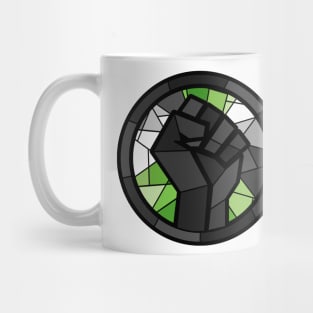 BLM Stained Glass Fist (Aro) Mug